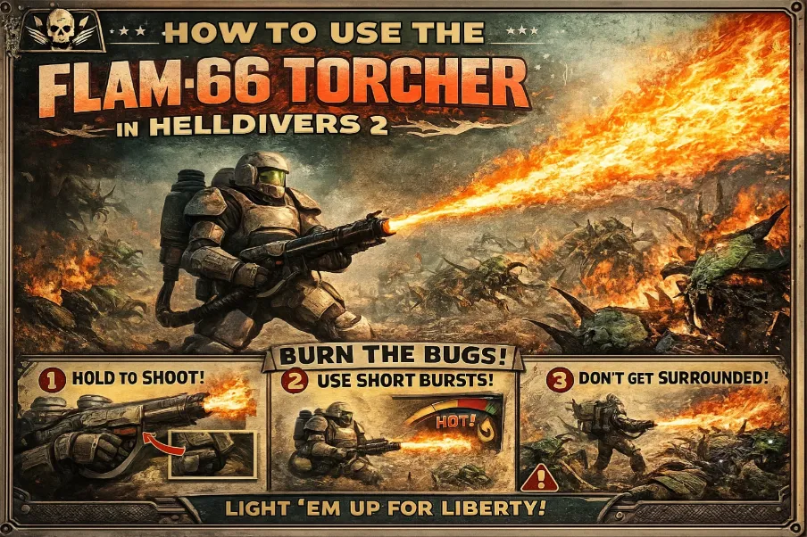 How to use the FLAM-66 Torcher in Helldivers 2