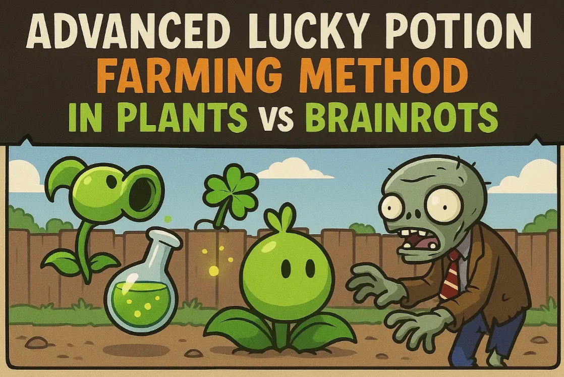 Advanced Lucky Potion Farming Method in Plants Vs Brainrots